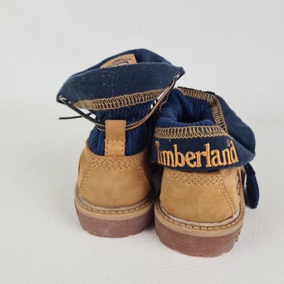 Timberland Roll Top Thrml TODDLER Boots Waterproof Wheat Leather - Picture 8 of 11